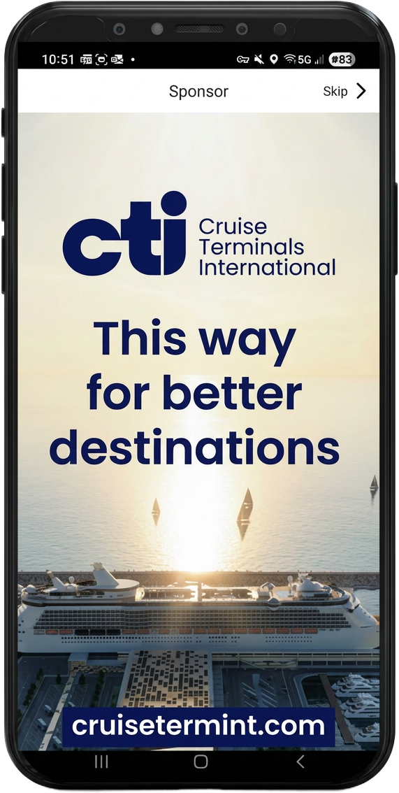 Mobile app splash screen carrying a sponsor's branding