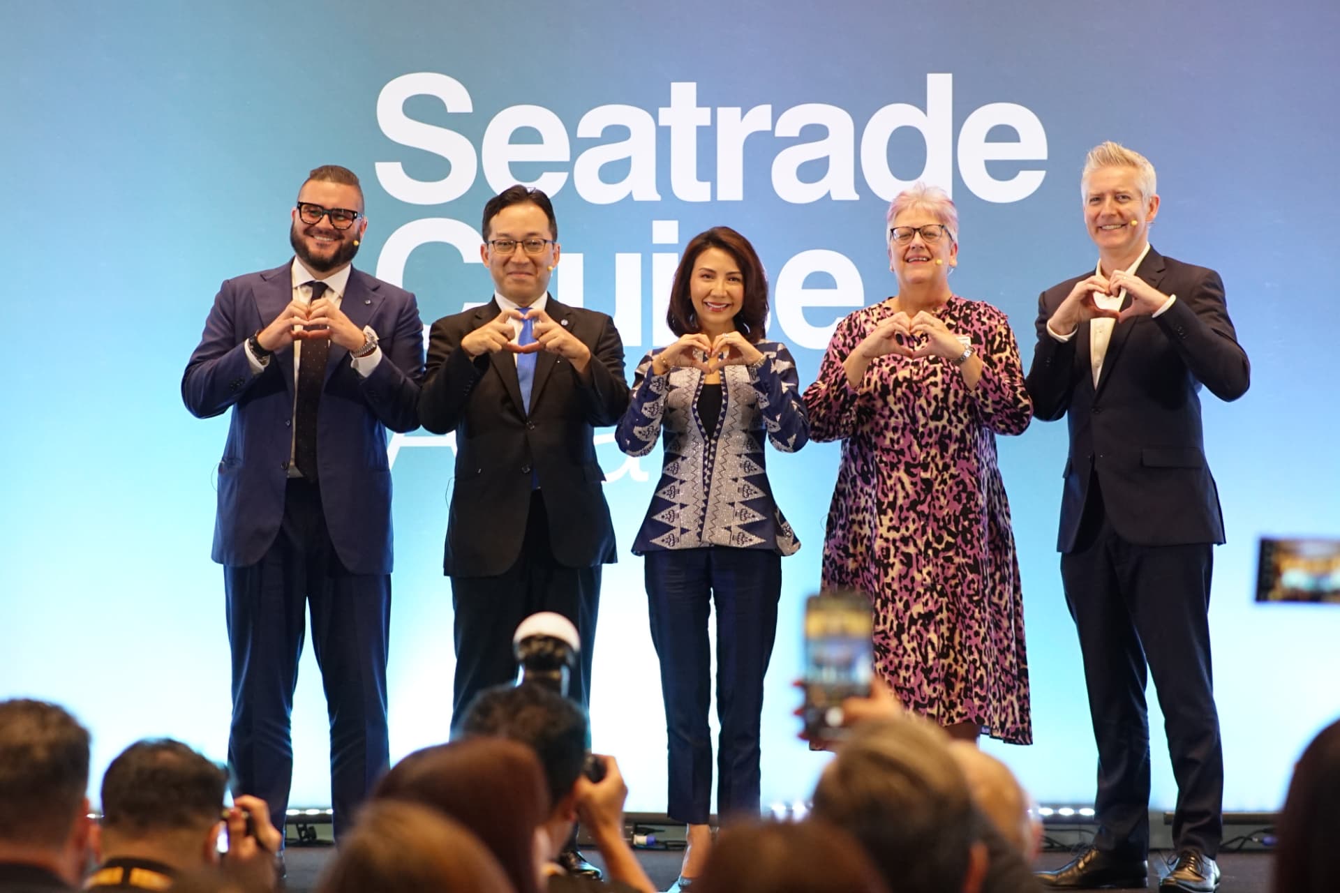 Panel of speakers on stage during the Seatrade Cruise Asia keynote